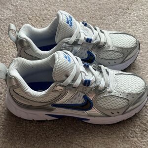 Kids Athletic Shoes - White and Blue